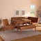 Baxton Studio Sanford Mid-Century Modern Tan Faux Leather and Walnut Brown Finished Wood 5-Piece Dining Nook Set 184-11346-11347-11348-9305-Zoro - alternate 3